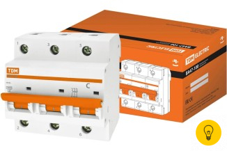 Автоматический выключатель TDM ВА47-100 3Р 100А 10кА С SQ0207-0077