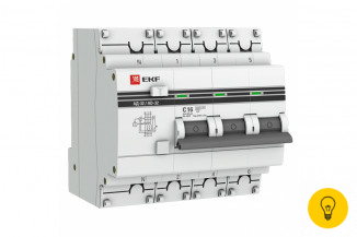 Дифференциальный автомат EKF АД-32, 3P+N, 16А/100мА, 4.5кА, PROxima SQDA32-16-100-4P-pro