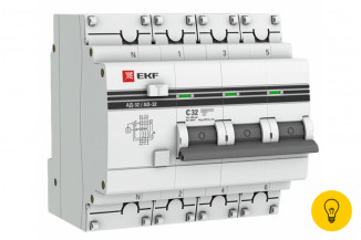Дифференциальный автомат EKF АД-32 3P+N 32А/100мА 4,5кА PROxima SQDA32-32-100-4P-pro