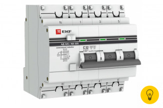 Дифференциальный автомат EKF АД-32 3P+N 32А/300мА PROxima SQDA32-32-300S-4P-pro