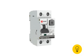 Дифференциальный автоматический выключатель EKF АВДТ-63, 25А/30мА, C, электромеханический, 6кА, DA63-25-30