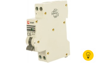 Автоматический дифференциальный выключатель EKF АВДТ-63М 1п 25А 30мА С DA63M-25-30
