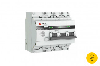 Дифференциальный автомат EKF PROxima АД-32 тип А, 3P+N, 25А/10мА, SQ DA32-25-10-4P-a-pro