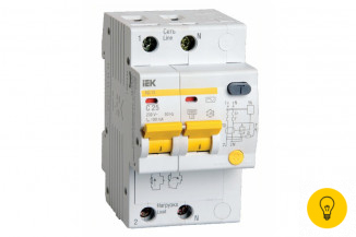 Автоматический дифференциальный выключатель IEK 2п 25А 100мА АД-12 С MAD10-2-025-C-100