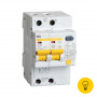 Автоматический выключатель дифферинциального тока IEK АД-12 2п, 4 модуля, C, 63A, 300mA, тип AC, 4.5kA, ИЭК MAD10-2-063-C-300