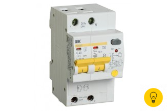 Дифференциальный автомат IEK АД12MS 2Р 40А 100мА MAD123-2-040-C-100