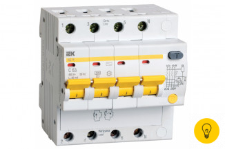 Дифференциальный автомат IEK АД14, 4Р, 16А, 100мА MAD10-4-016-C-100