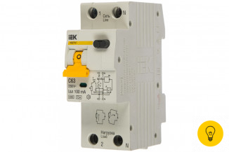 Автоматический выключатель дифференциального тока IEK АВДТ-32 1п+N C63 100мА 9880819