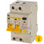 Автоматический дифференциальный выключатель тока IEK 2п 3.5мод. C 16A 30mA тип A 4.5kA АД-12М ИЭК MAD12-2-016-C-030