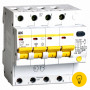 Автоматический дифференциальный выключатель тока IEK 4п 7.5модулей C 63A 300mA тип AC 4.5kA АД-14 ИЭК MAD10-4-063-C-300