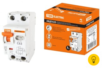 Автоматический выключатель дифференциального тока селективного типа TDM АВДТ 63S C63 100мА SQ0202-0042