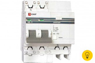 Автоматический выключатель дифференциального тока 2п C 50A 30mA тип AC 4.5kA АД-2 EKF PROxima DA2-50-30-pro 303883
