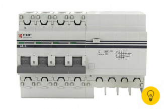 Автоматический выключатель дифференциального тока 4п C 25A 30mA тип AC 4.5kA АД-4 EKF PROxima DA4-25-30-pro 303886