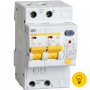 Дифференциальный автоматический выключатель 2п, 40А, 30мА, С АД-12М IEK MAD12-2-040-C-030