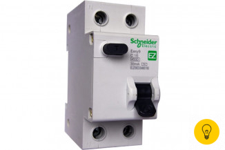Автоматический выключатель дифференциального тока 1п+N 16А С 30mA тип AC 4.5кА EASY 9 Schneider Electric EZ9D34616