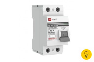 Селективное устройство защитного отключения EKF 2P 40А/300мА электромеханическое PROxima SQelcb-2-40-300S-em-pro