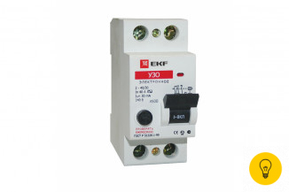 Электронное устройство защитного отключения EKF УЗО 2P 40А/30мА SQelcb-2-40-30e