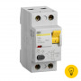Выключатель дифференциального тока IEK ВД1-63 2п, 16A, 100mA, тип AC, ИЭК MDV10-2-016-100