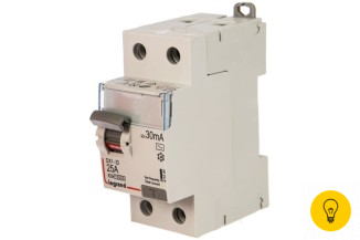 Выключатель дифференциального тока (УЗО) Legrand 2п 25А 30мА тип AC DX3 Leg 411504 1009903