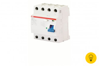 Выключатель дифференциального тока ABB, УЗО, 4п, 25А, 30мА, F204, АС 2CSF204001R1250