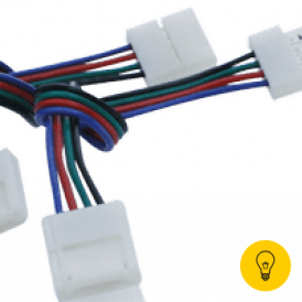 Коннектор для ленты RGB  двуxсторонний (ширина 10 мм,длина провода 15 см )