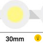 Лента светодиодная  DIP 5мм, 96 LED/м, 7,7 Вт/м, 12В , IP68, Цвет: Теплый белый, 970мм
