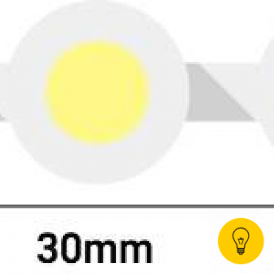 Лента светодиодная  DIP 5мм, 96 LED/м, 7,7 Вт/м, 12В , IP68, Цвет: Красный, 970мм