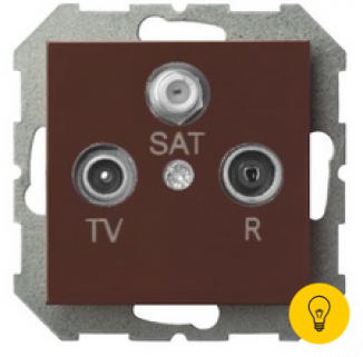 Розетка TV-R-SAT оконечная EPSILON коричневый