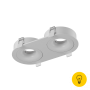 Корпус светильника встраиваемый  наклонно-поворотный, круглый, серия COMBO 2, Белый, IP20