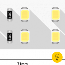 Лента светодиодная LUMKER, 2835, 196 LED/м, 18 Вт/м, 24В, IP33, Нейтральный белый (4000K)