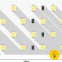 Лента светодиодная LUMKER, 2835, 280 LED/м, 26 Вт/м, 24В, IP33, Теплый белый (3000K)