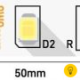 Лента светодиодная стандарт 2835, 60 LED/м, 6,3 Вт/м, 12В , IP20, Цвет: Нейтральный белый