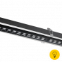 Светильник светодиодный потолочный встраиваемый наклонный, серия DL-UM9, Ч/Б, 48Вт, IP20, Теплый белый (3000К)