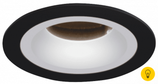 Светильник светодиодный потолочный встраиваемый наклонный, серия FA, Ч/Б, 7,7Вт, IP20, Теплый белый (3000К)