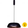 Подвесной потолочный светильник  Черный, медь 40Вт 3000 PL-019-600B-CP-WW
