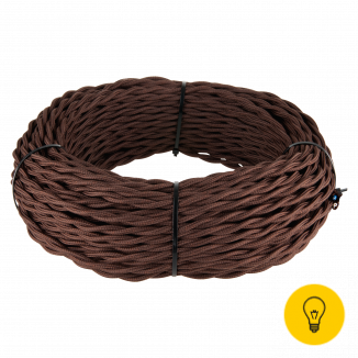 Ретро кабель витой 2х1,5 (коричневый) 50 м W6452514