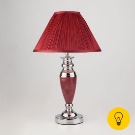 Классическая настольная лампа 008/1T бордовый
