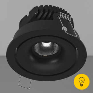 Корпус светильника потолочный встраиваемый  наклонный, COMBO10-BL, Черный, IP20