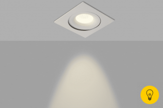 Корпус светильника потолочный встраиваемый  наклонно-поворотный, COMBO-2S1-WH, Белый, IP20