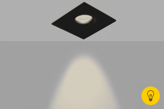 Корпус светильника потолочный встраиваемый  наклонно-поворотный, COMBO-2S1-BL, Черный, IP20