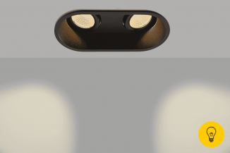 Корпус светильника потолочный встраиваемый  наклонный, COMBO-50-BL, Черный, IP20
