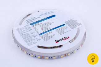 Лента светодиодная LUX, 5050, 60 LED/м, 14,4 Вт/м, 12В, IP33, Холодный белый (6000K)
