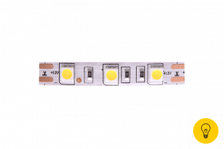 Лента светодиодная эконом 5050, 60 LED/м, 14,4 Вт/м, 12В , IP20, Цвет: Теплый белый