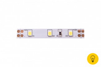 Лента светодиодная стандарт 2835, 60 LED/м, 6,3 Вт/м, 12В , IP20, Цвет: Холодный белый
