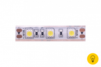 Лента светодиодная стандарт 5050, 60 LED/м, 14,4 Вт/м, 12В , IP68, Цвет: Холодный белый