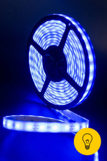 Лента светодиодная стандарт 5050, 60 LED/м, 14,4 Вт/м, 12В , IP68, Цвет: Синий