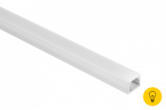 Накладной алюминиевый профиль LS.1613 белый,  для однорядной ленты