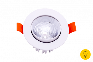Светильник светодиодный потолочный встраиваемый наклонный, серия DL-KZ, Белый, 7Вт, IP20, Теплый белый (3000К)