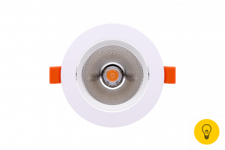Светильник светодиодный потолочный встраиваемый наклонный, серия DL-KZ, Белый, 12Вт, IP20, Теплый белый (3000К)