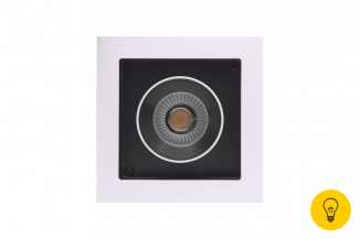 Светильник светодиодный потолочный встраиваемый поворотно-выдвижной, серия SPL, Ч/Б, 12Вт, IP20, Теплый белый (3000К)